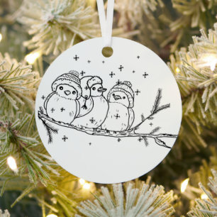 Drei Vögel Metal Tree Decoration
