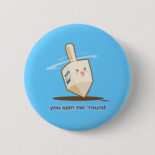Dreidel 6 Cm Round Badge