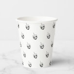 Dreidel black white pattern Hanukkah modern Paper Cups<br><div class="desc">Dreidel (a spinning top with four sides, each inscribed with a letter of the Hebrew alphabet) black and white modern pattern Hanukkah, bar mitzvah, bat mitzvah, Shabat, Jewish Holidays, elegant Paper Cups</div>