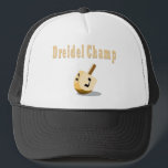 Dreidel Champ Hat<br><div class="desc">Heads will spin when you wear this Dreidel Champ Chanukah Hanukkah hat. What a great Chanukah Hanukkah party gift to present to the driedel game winners!.</div>