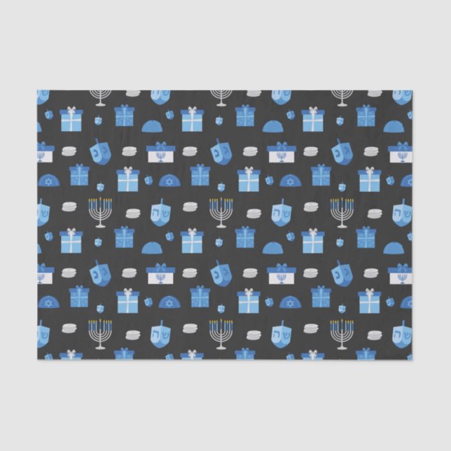 Dreidel Cutout Goodies Tissue Paper (Front)