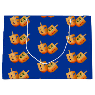 Dreidel Dreidel Hannukah Holiday  Large Gift Bag