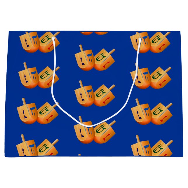 Dreidel Dreidel Hannukah Holiday  Large Gift Bag (Front)