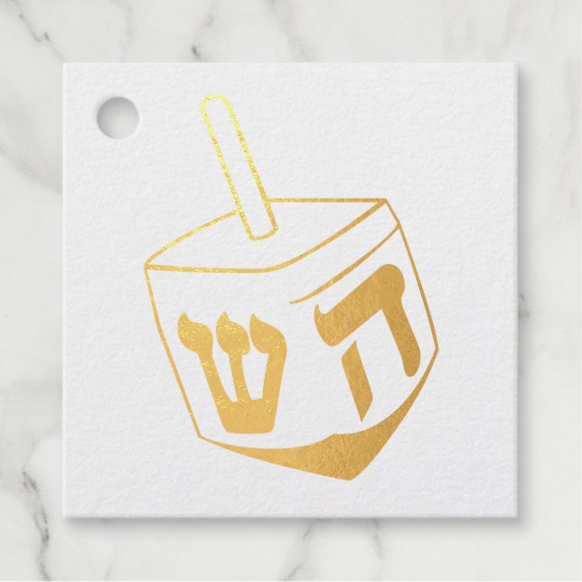 Dreidel  favour tags (Front)