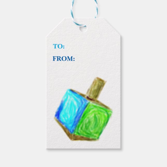 Dreidel Gift Tag-Vertical Gift Tags (Front)