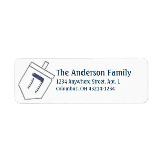 Dreidel Hanukkah Address Labels d10
