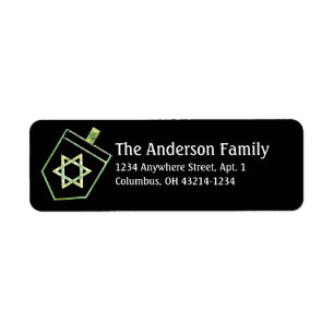 Dreidel Hanukkah Address Labels d4