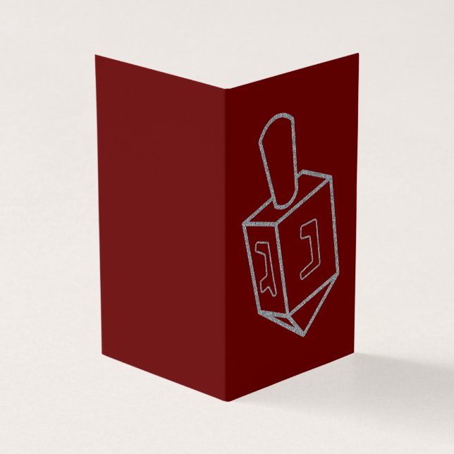 Dreidel Hanukkah Glitter Cards 25 Pack (Outside)