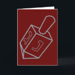 Dreidel Hanukkah Glitter Greeting Card<br><div class="desc">Hanukkah 2022 will begin in the evening of Sunday 18 December and ends in the evening of Monday 26 December</div>