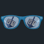 Dreidel Hanukkah Party Retro Sunglasses<br><div class="desc">Cool Hanukkah Party sunglasses in blue featuring a cute dreidel for Chanukah. Rock your Hanukah celebration with these fun Jewish glasses.</div>