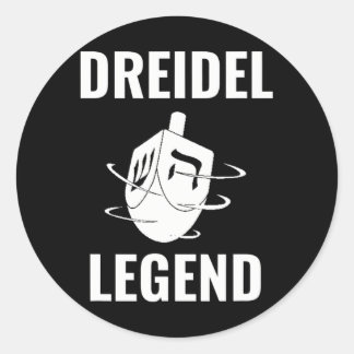 Dreidel Legend Jewish Happy Hanukkah Menorah Classic Round Sticker
