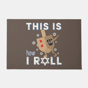 Dreidel Menorah Funny Hanukkah Gift This Is How I Doormat