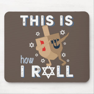 Dreidel Menorah Funny Hanukkah Gift This Is How I Mouse Mat