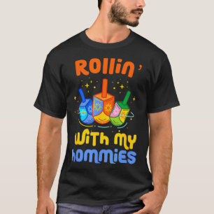 Dreidel Rollin With Homies Funny Jewish Menorah T-Shirt