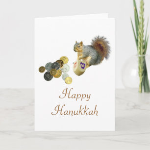 Dreidel Squirrel Card