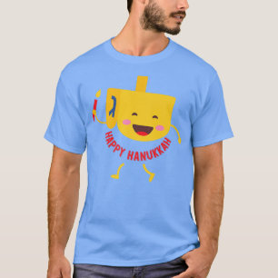 Dreidel with Candle Saying Happy Hanukkah Jewish H T-Shirt