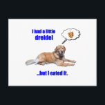 DreidelDog Postcard<br><div class="desc">funny Hanukkah design... dog "had a little dreidel, but eated it"</div>