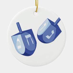 Dreidels Ceramic Tree Decoration