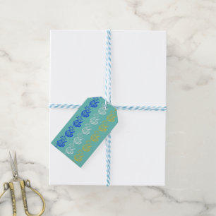 Dreidels + Stars Gift Tags