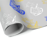 Dreidels   Stars Wrapping Paper<br><div class="desc">Dreidels   Stars

Change the background colour to make it your own!</div>