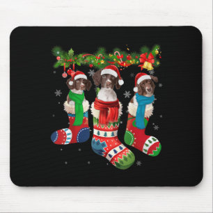 Drentse Patrijshond In Christmas Socks Mouse Mat