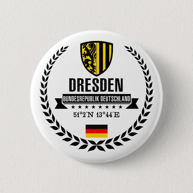 Dresden 6 Cm Round Badge (Front)
