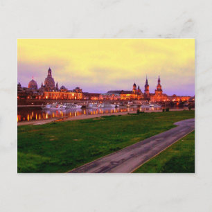Dresden bei Nacht Postcard