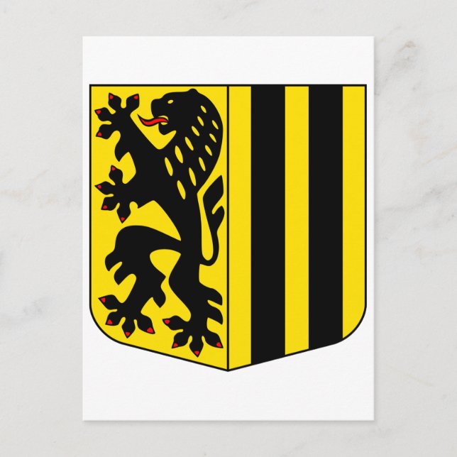 Dresden Coat Arms official Germany Saxony Symbol Postcard (Front)