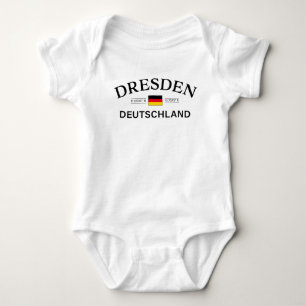 Dresden Deutschland Coordinates German Baby Bodysuit