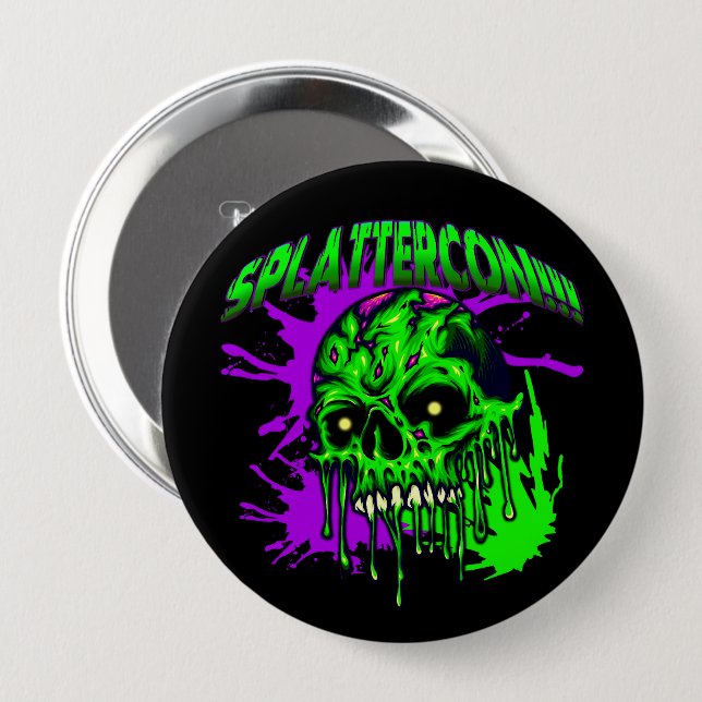 Dresden Fans SplatterCon 10 Cm Round Badge (Front & Back)
