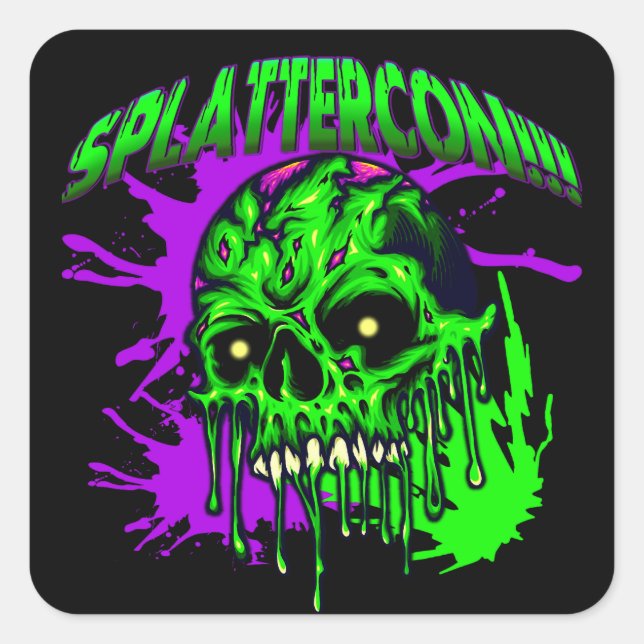 Dresden Fans SplatterCon Square Sticker (Front)