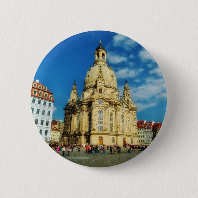 Dresden Frauenkirche 6 Cm Round Badge (Front)