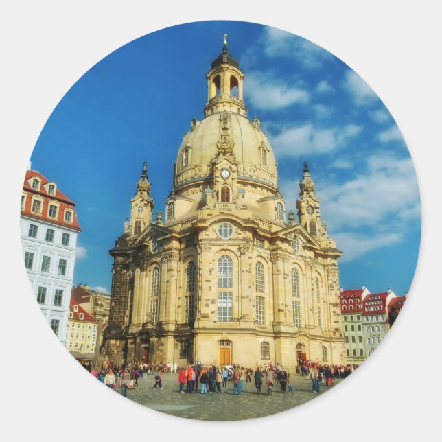 Dresden Frauenkirche Classic Round Sticker (Front)