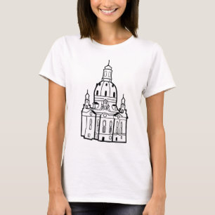 "Dresden Frauenkirche, Germany" Minimalist Art T-Shirt