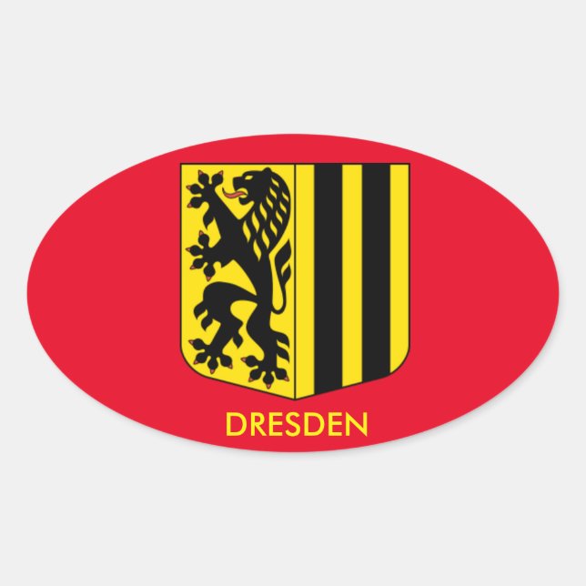 Dresden, Germany Oval Sticker (Front)