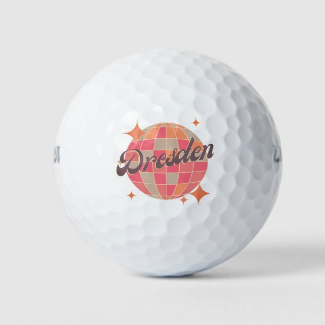 Dresden Germany Retro golfing club  Golf Balls (Front)