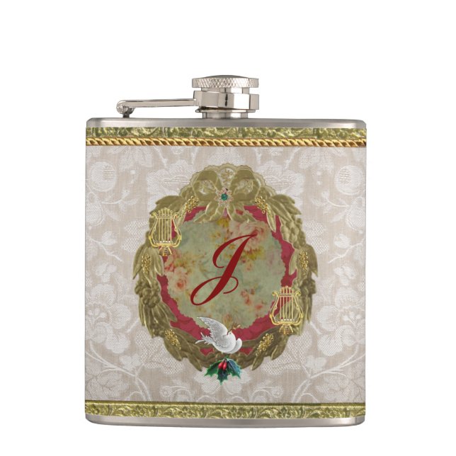 Dresden 'Noblesse' 6 oz. Flask (Front)