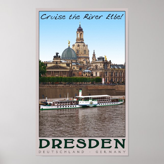 Dresden - On the Elbe Poster (Front)