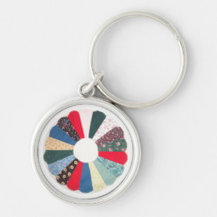 Dresden Plate Quilt Keychain
