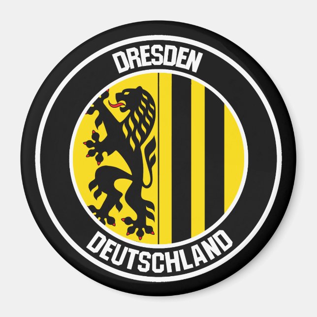 Dresden Round Emblem Magnet (Front)