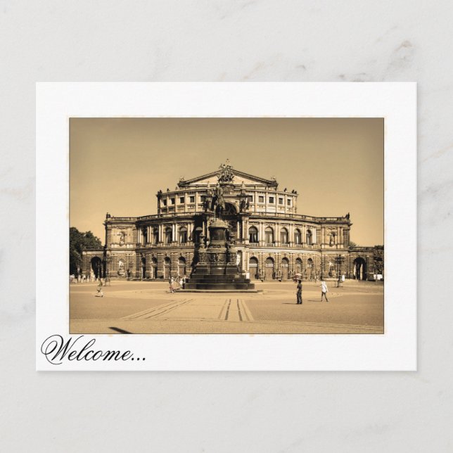 Dresden Semperopera at Theatre Square Postcard (Front)