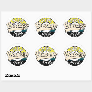 Dresden vintage style logo classic round sticker