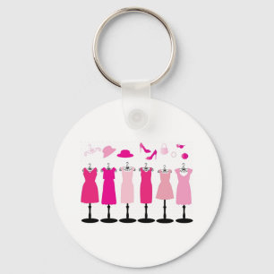 dress-163552 PINKS  dress dresses hat clothes clot Key Ring