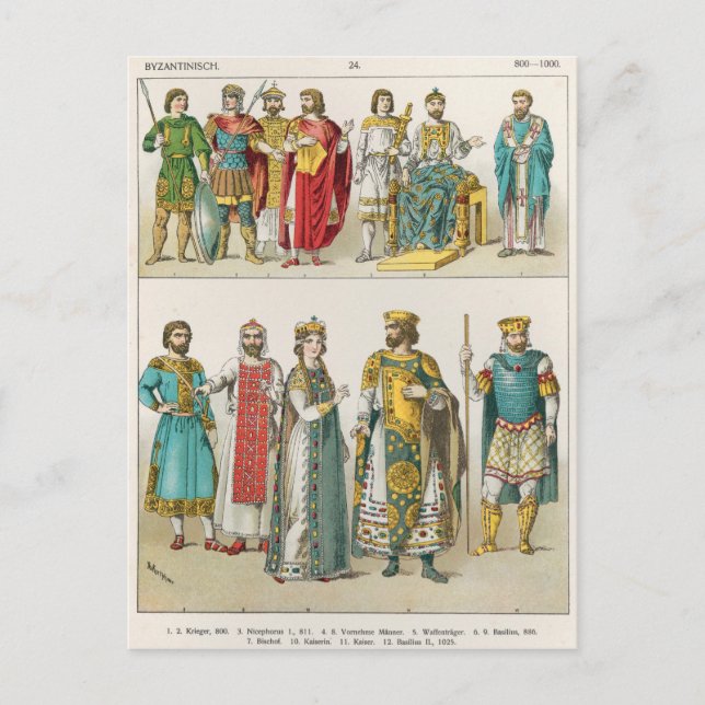 Dress at the Byzantine Court Postcard (Front)