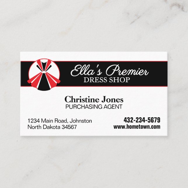 Dress Boutique Business Card (Front)