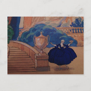 Dress Fashion Plate ~ Deco Marie Antoinette Postcard