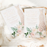 Dress & Flowers Brunch & Bubbly Bridal Shower<br><div class="desc">Dress & Flowers Brunch & Bubbly Bridal Shower r Foil Invitation
 
Rose Gold Dress Blush & Ivory Floral Bridal Shower Brunch & Bubbly Foil Invitation
See other invitations in our Niche and Nest Store</div>