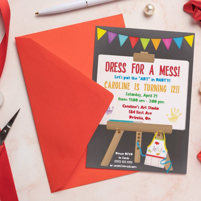 Dress for a Mess, Art Party Invitation (Creator Uploaded)