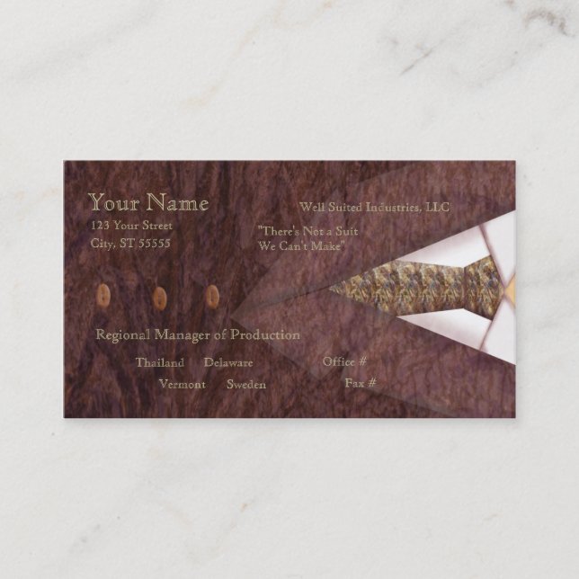 Dress for Success III Business Card (Front)