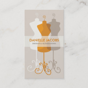 Dress Form Fashion Design Business Card